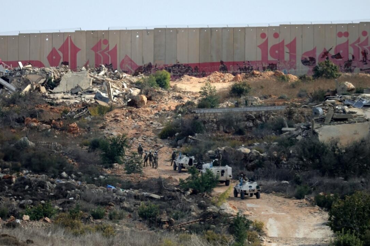 Un mur construit par Israël dans le territoire libanais occupé